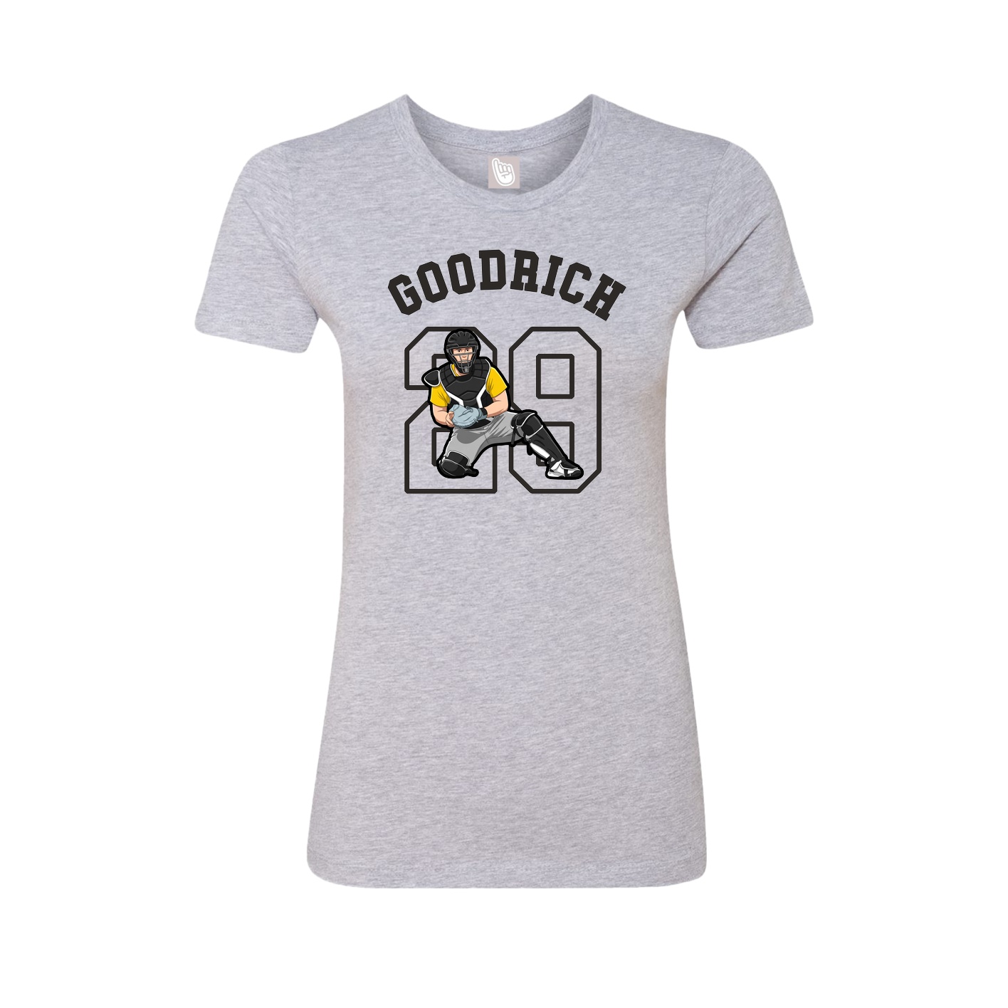 Fitted Women's Tee — Shirsey Arch in Grey