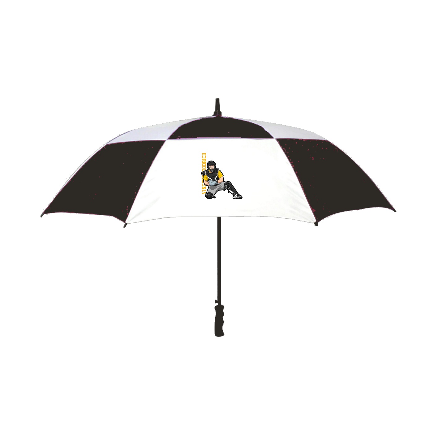 Golf Umbrella — Name Vertical in Black