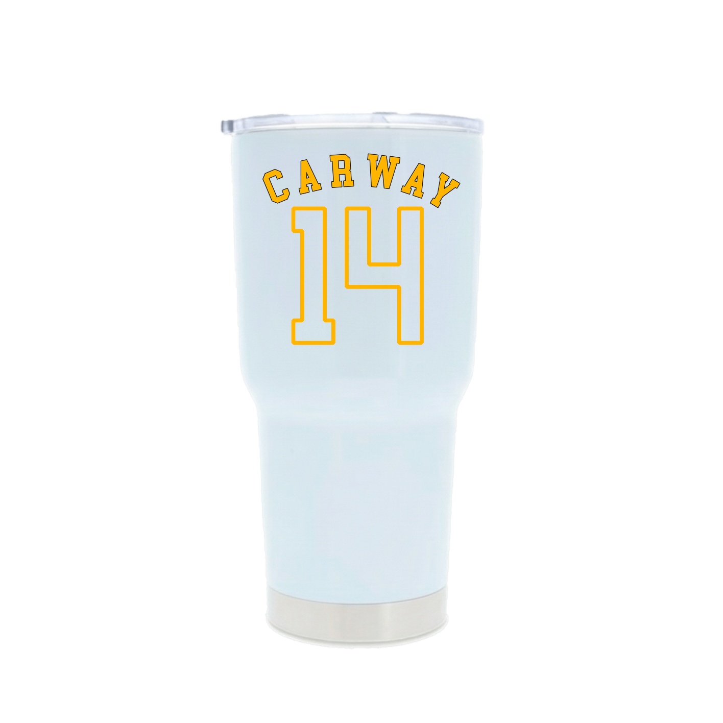 30oz Stainless Steel Tumbler — Shirsey Arch in White