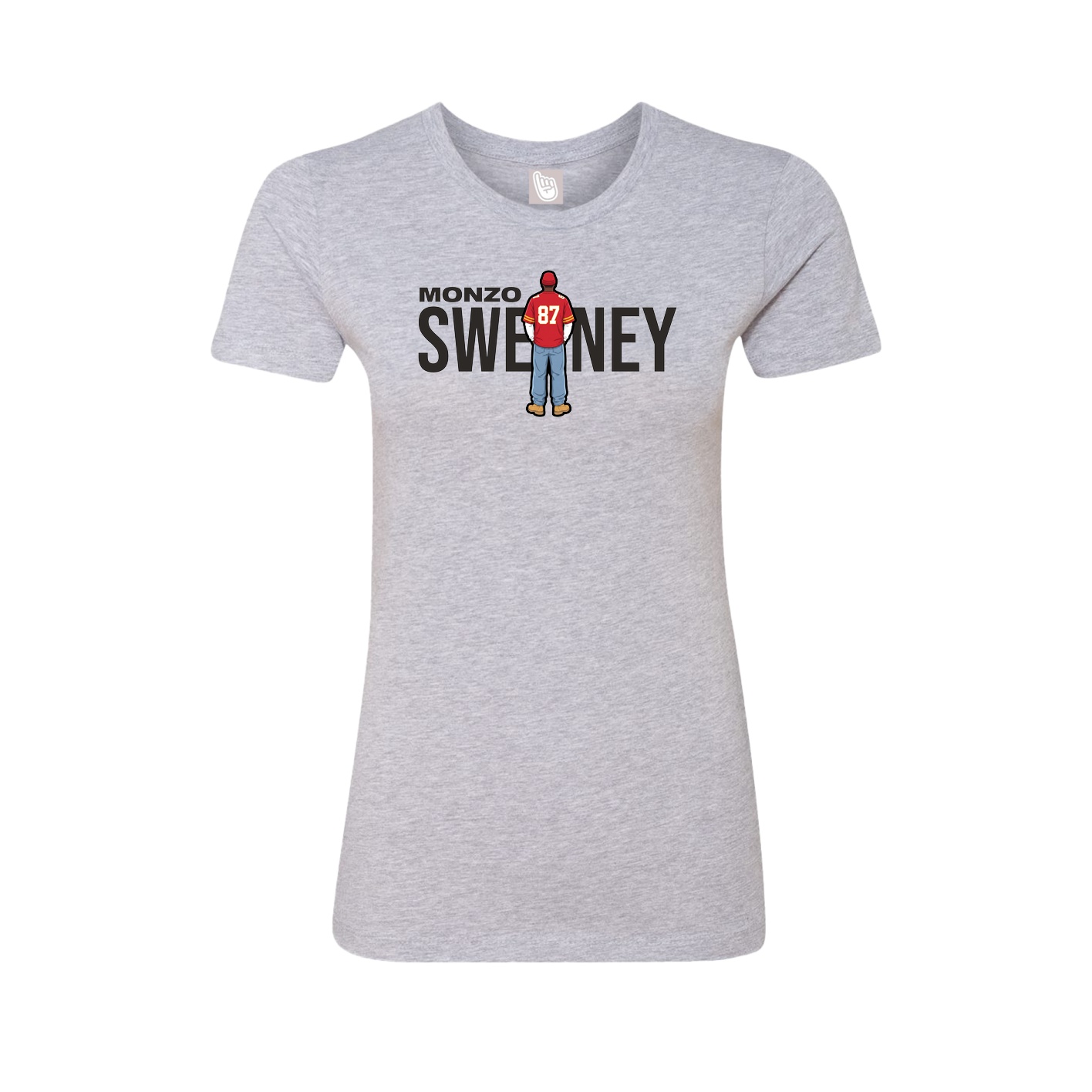 Womens Tee — Player Name in Grey
