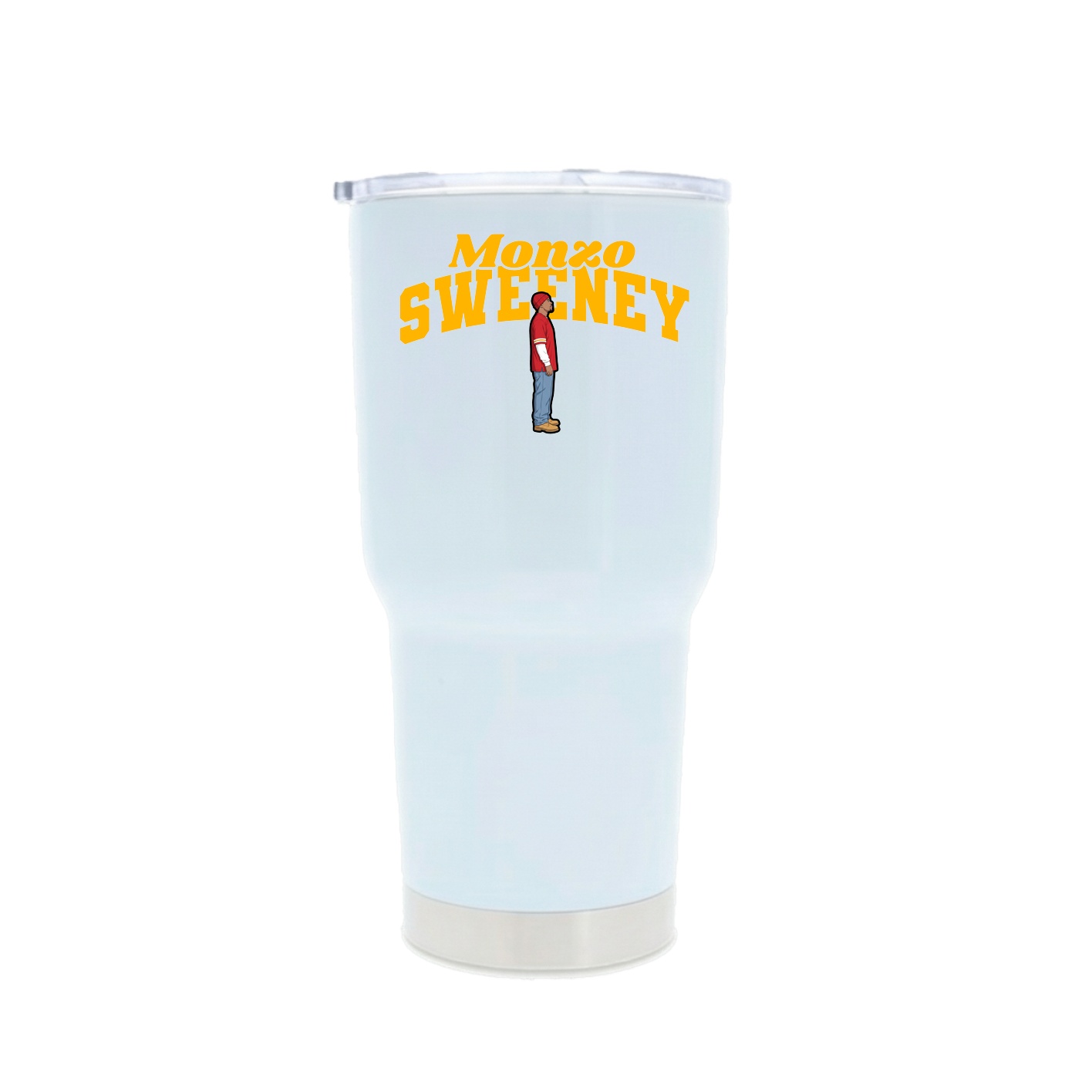30oz Stainless Steel Tumbler — Signature Arch in White