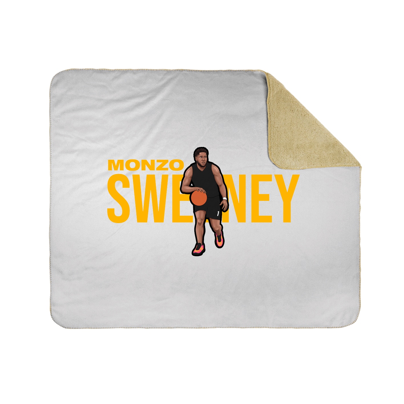 Throw Blanket — Player Name in White