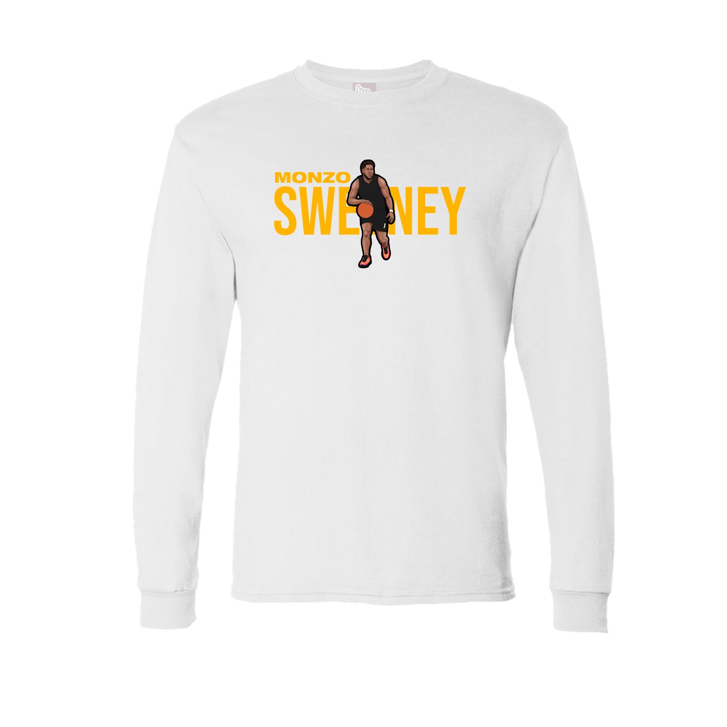 Long Sleeve Tee — Player Name in White