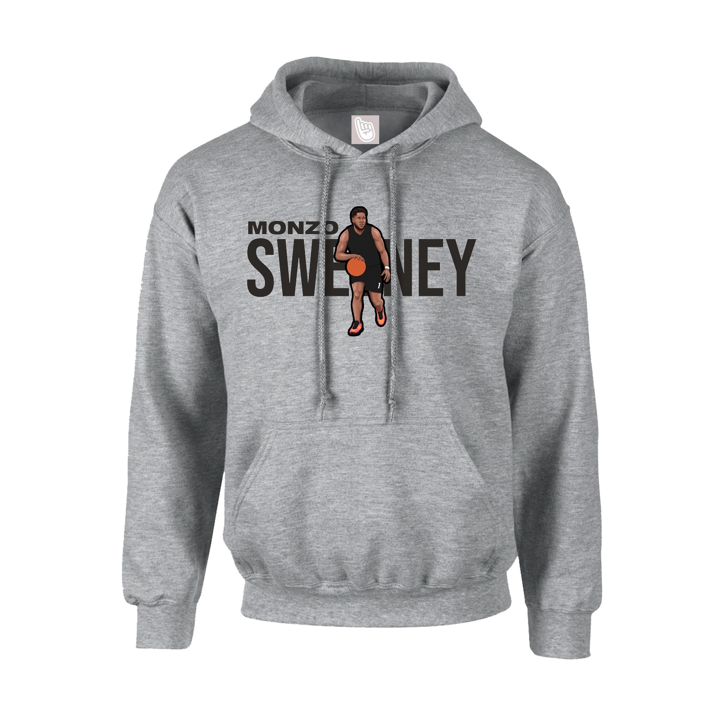 Hoodie — Player Name in Grey