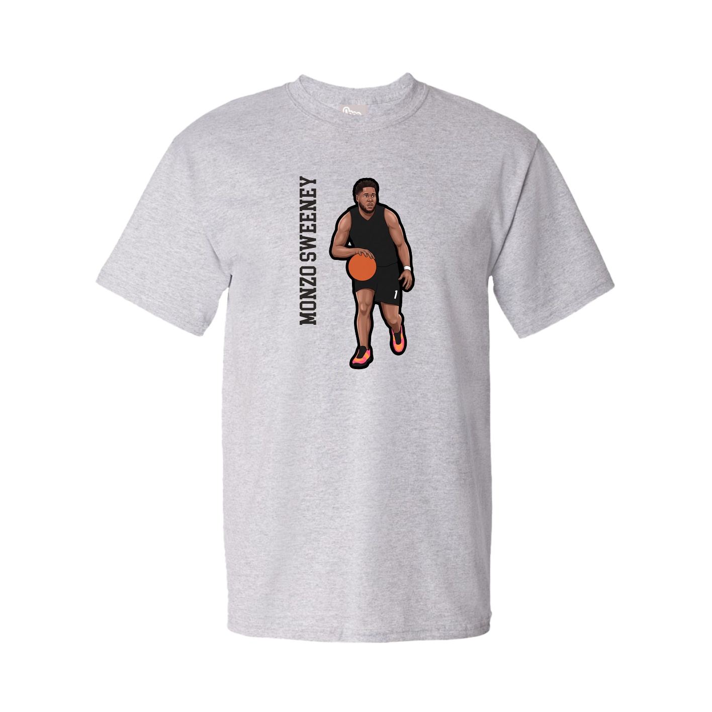 Tee — Name Vertical in Grey