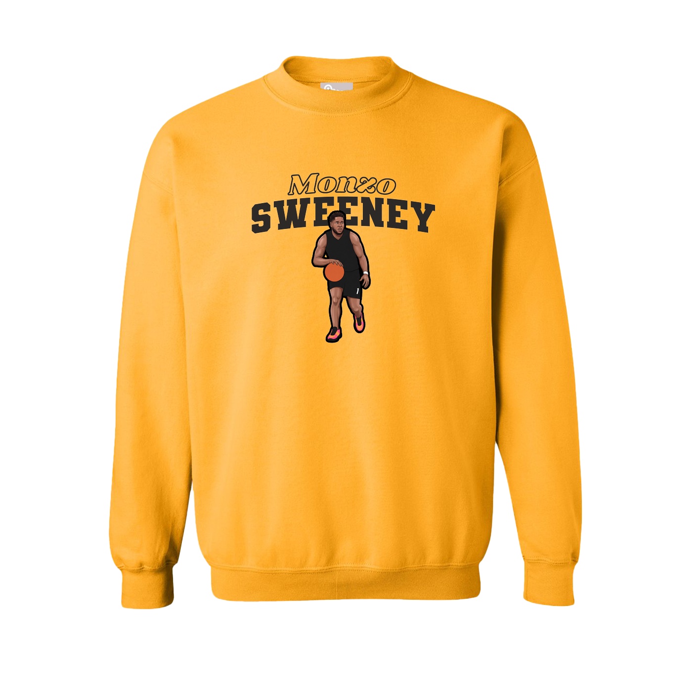 Fleece Crew — Name Arch in Gold