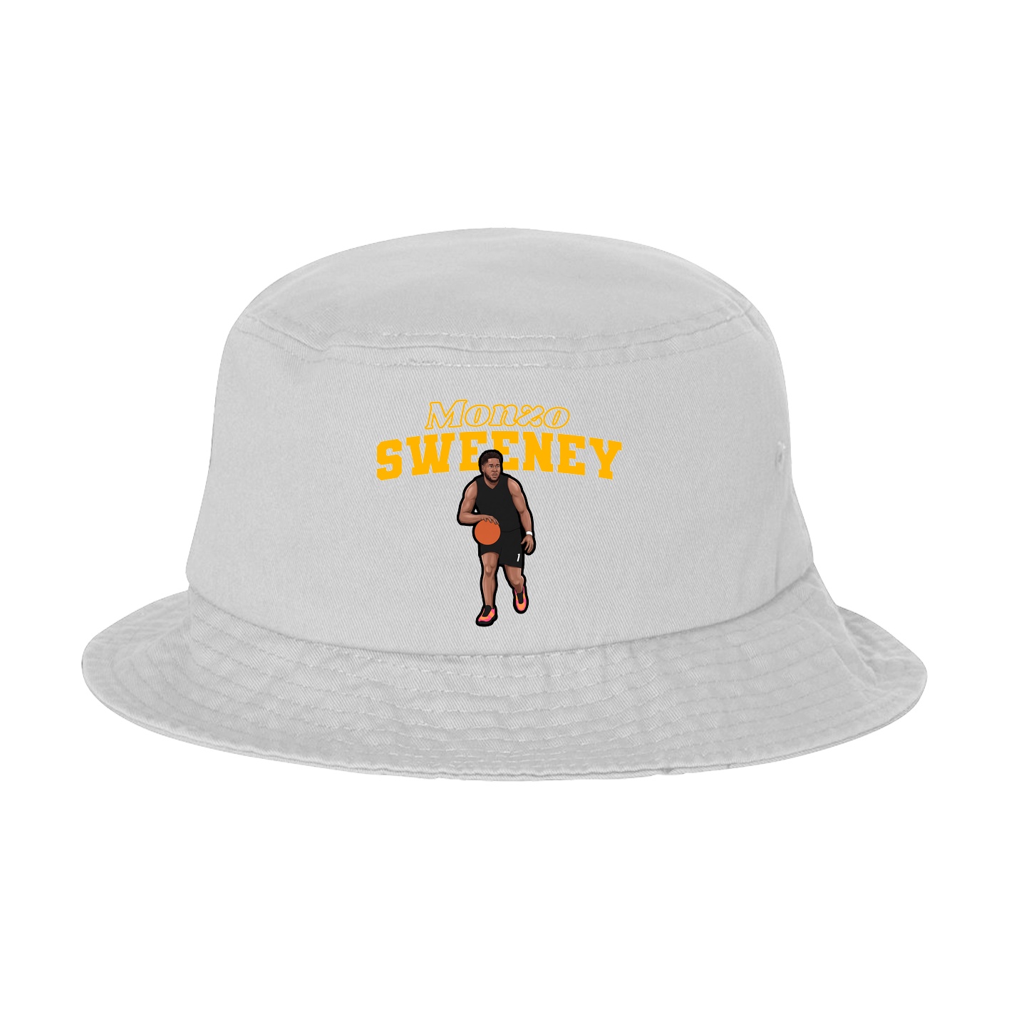 Bucket Cap — Name Arch in White