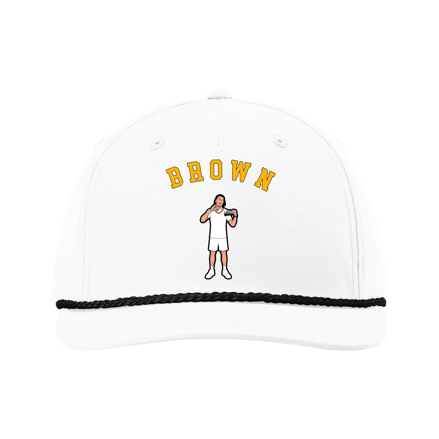 Five-Panel Classic Rope Cap — Shirsey Arch in White