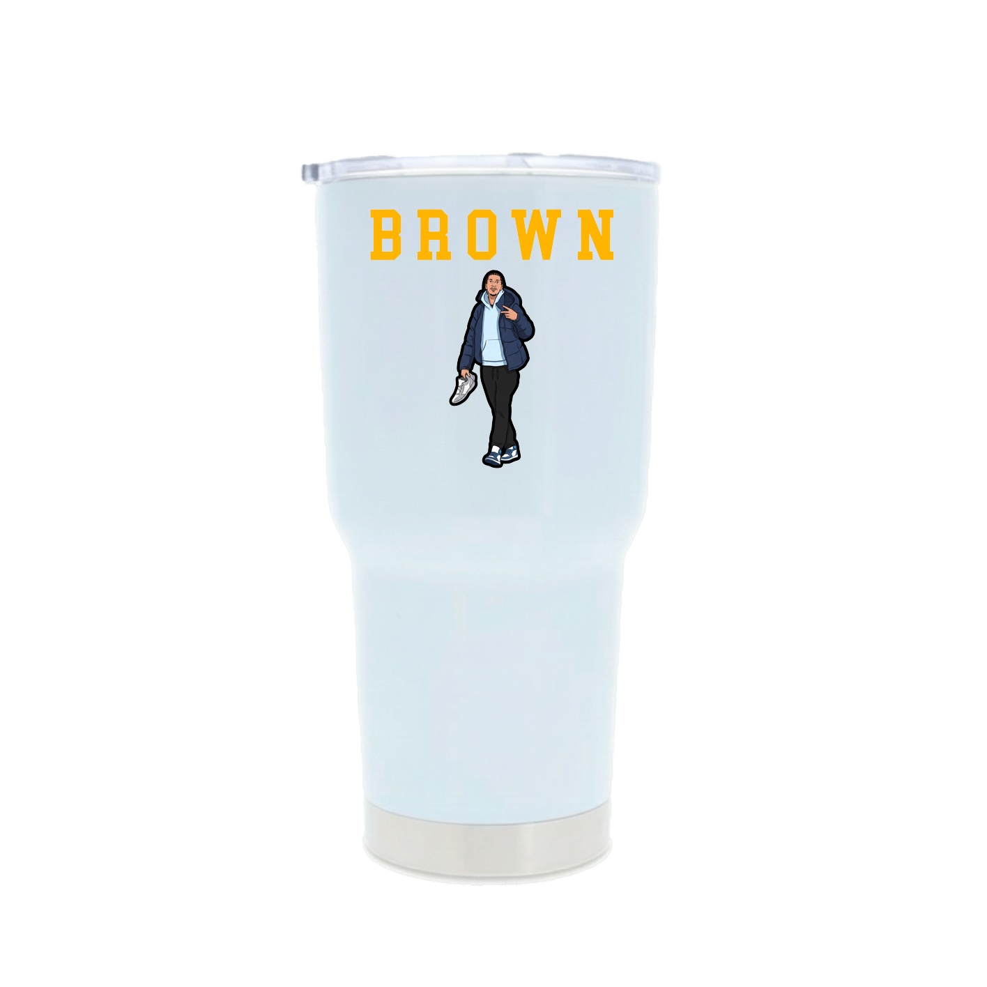 30oz Stainless Steel Tumbler — Shirsey in White