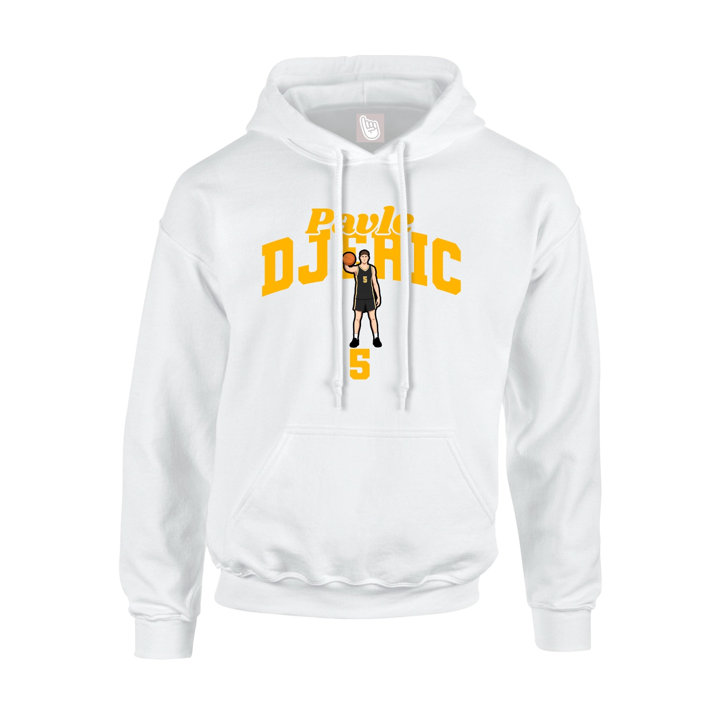 Hoodie — Signature Arch in White