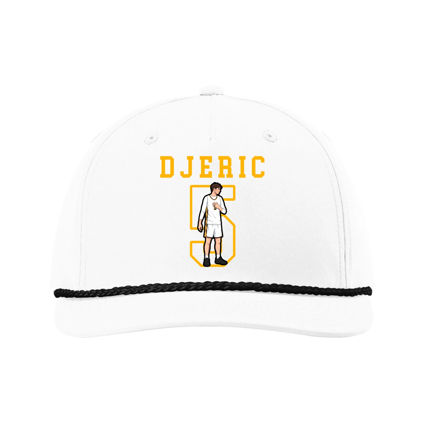 Five-Panel Classic Rope Cap — Shirsey in White