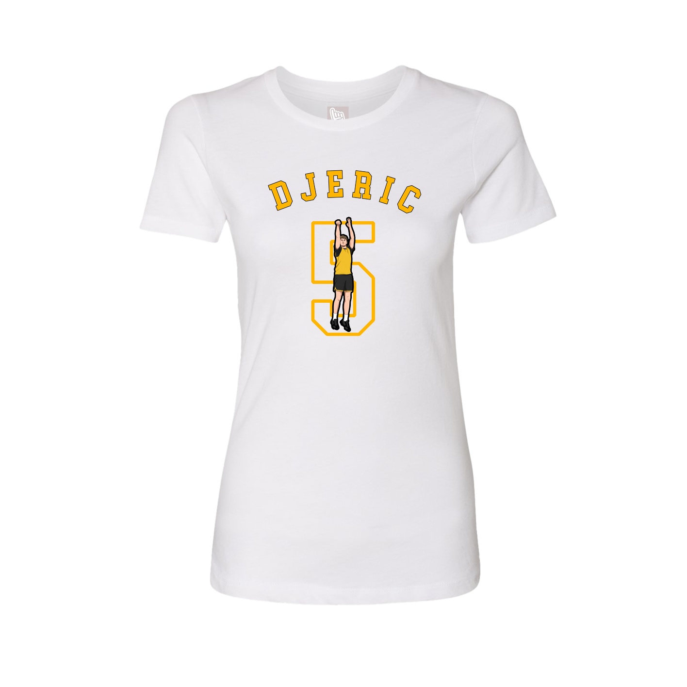 Fitted Women's Tee — Shirsey Arch in White