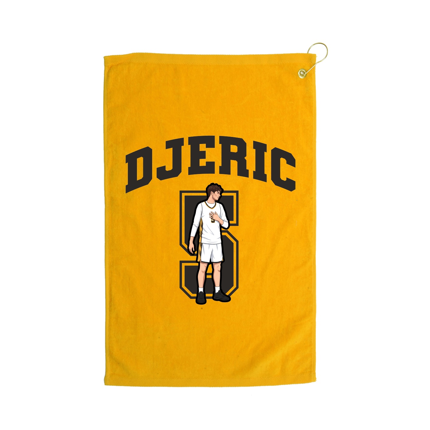 Golf Towel — Number in Gold