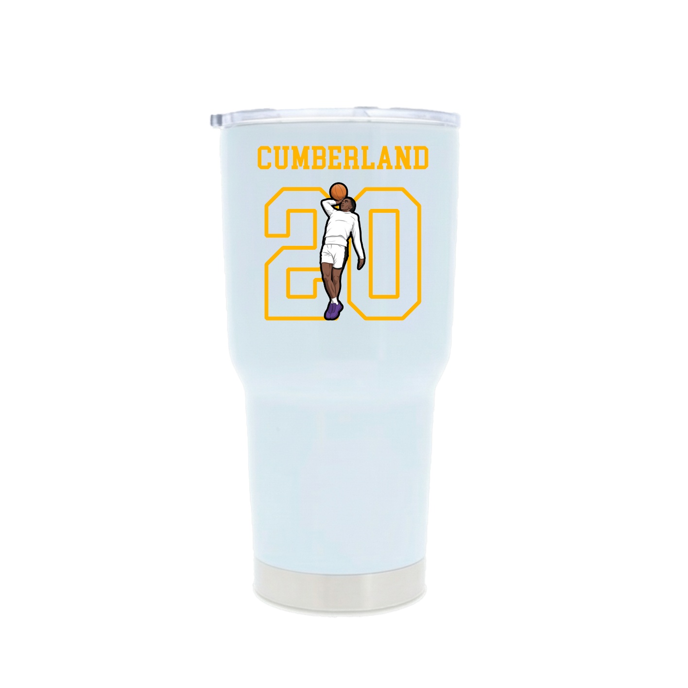 30oz Stainless Steel Tumbler — Shirsey in White
