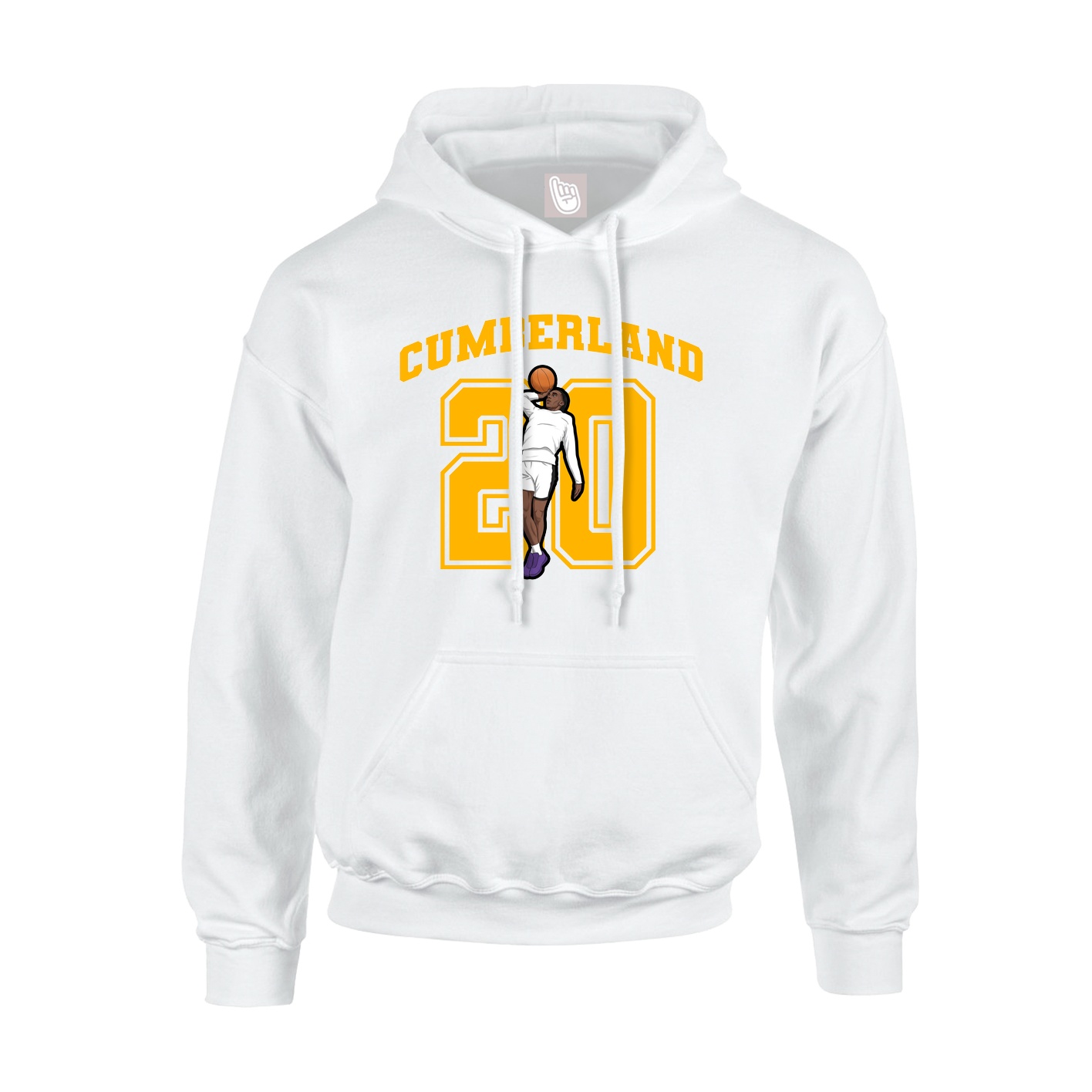 Hoodie — Number in White