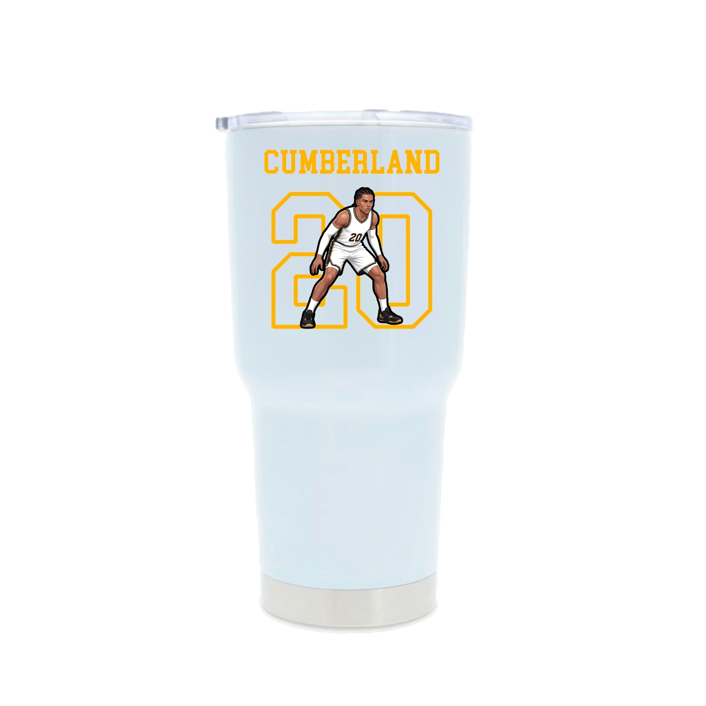 30oz Stainless Steel Tumbler — Shirsey in White