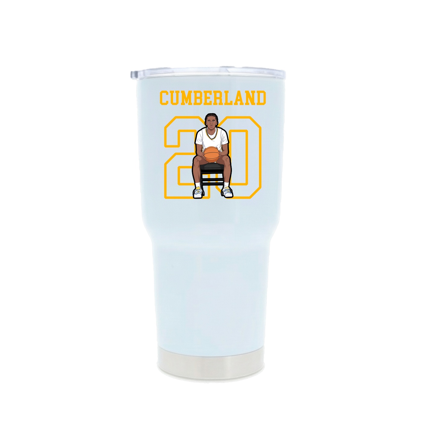 30oz Stainless Steel Tumbler — Shirsey in White