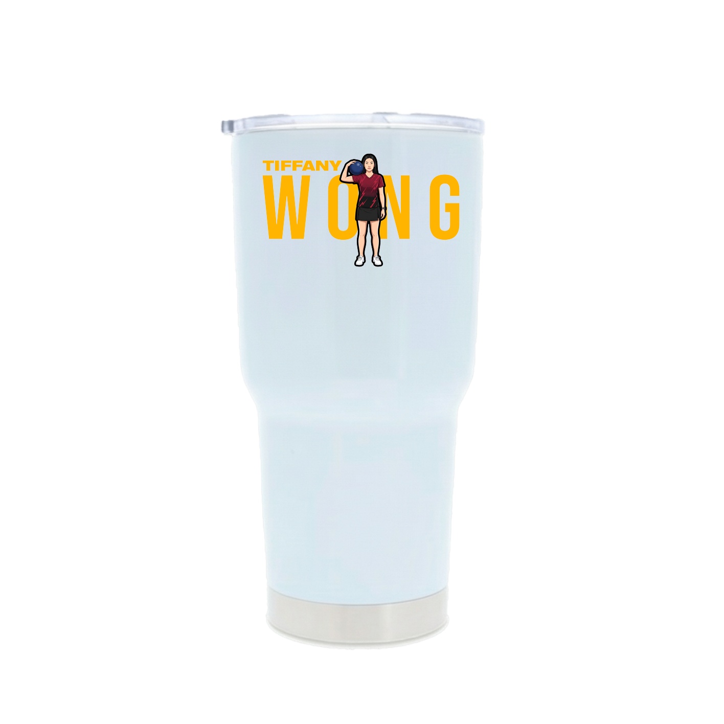 30oz Stainless Steel Tumbler — Player Name in White