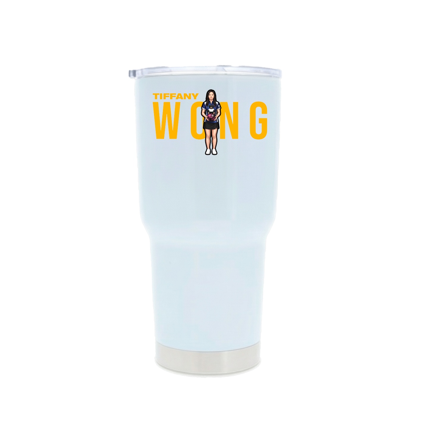 30oz Stainless Steel Tumbler — Player Name in White