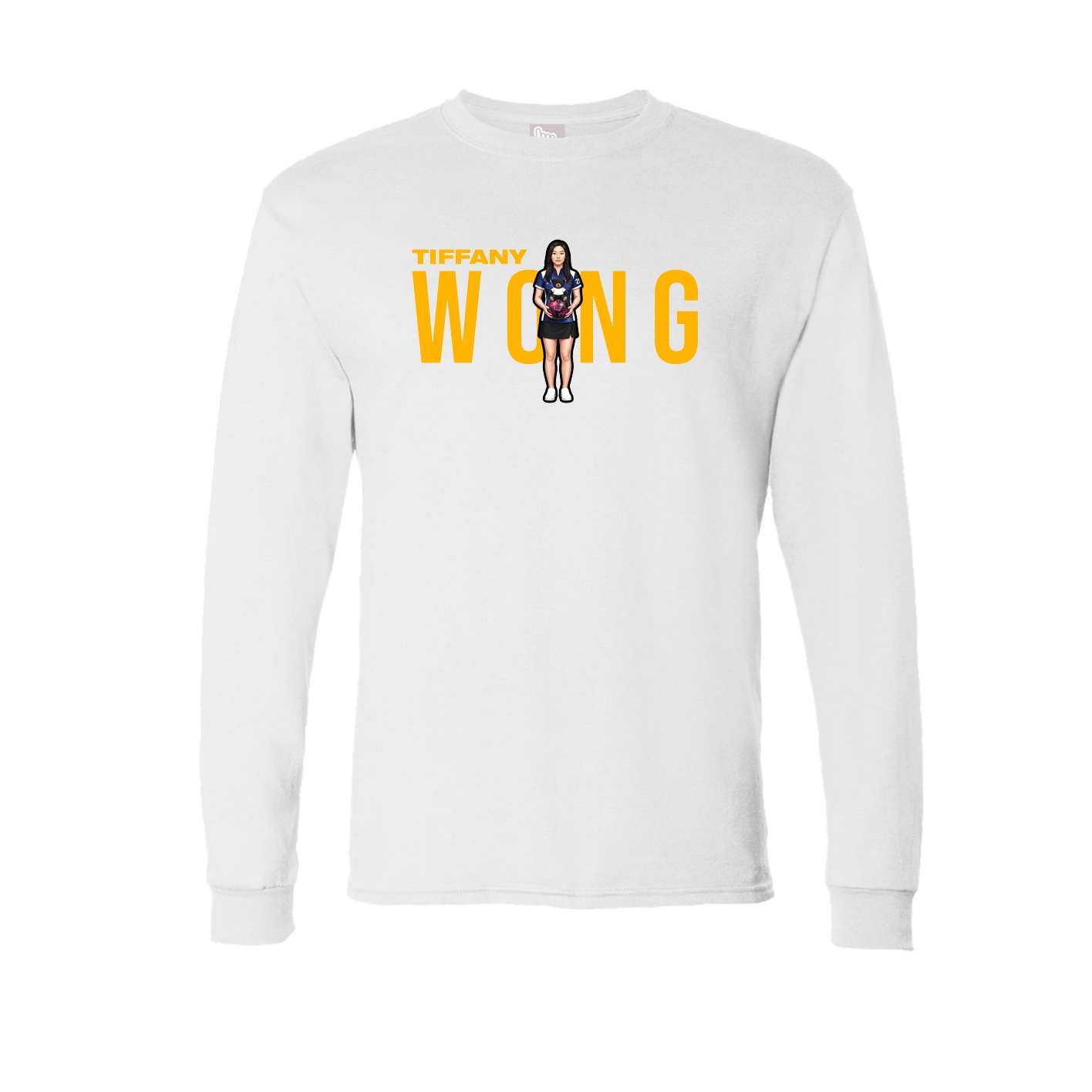 Long Sleeve Tee — Player Name in White