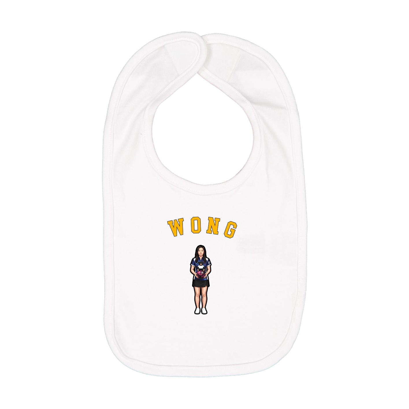 Infant Bib — Shirsey Arch in White