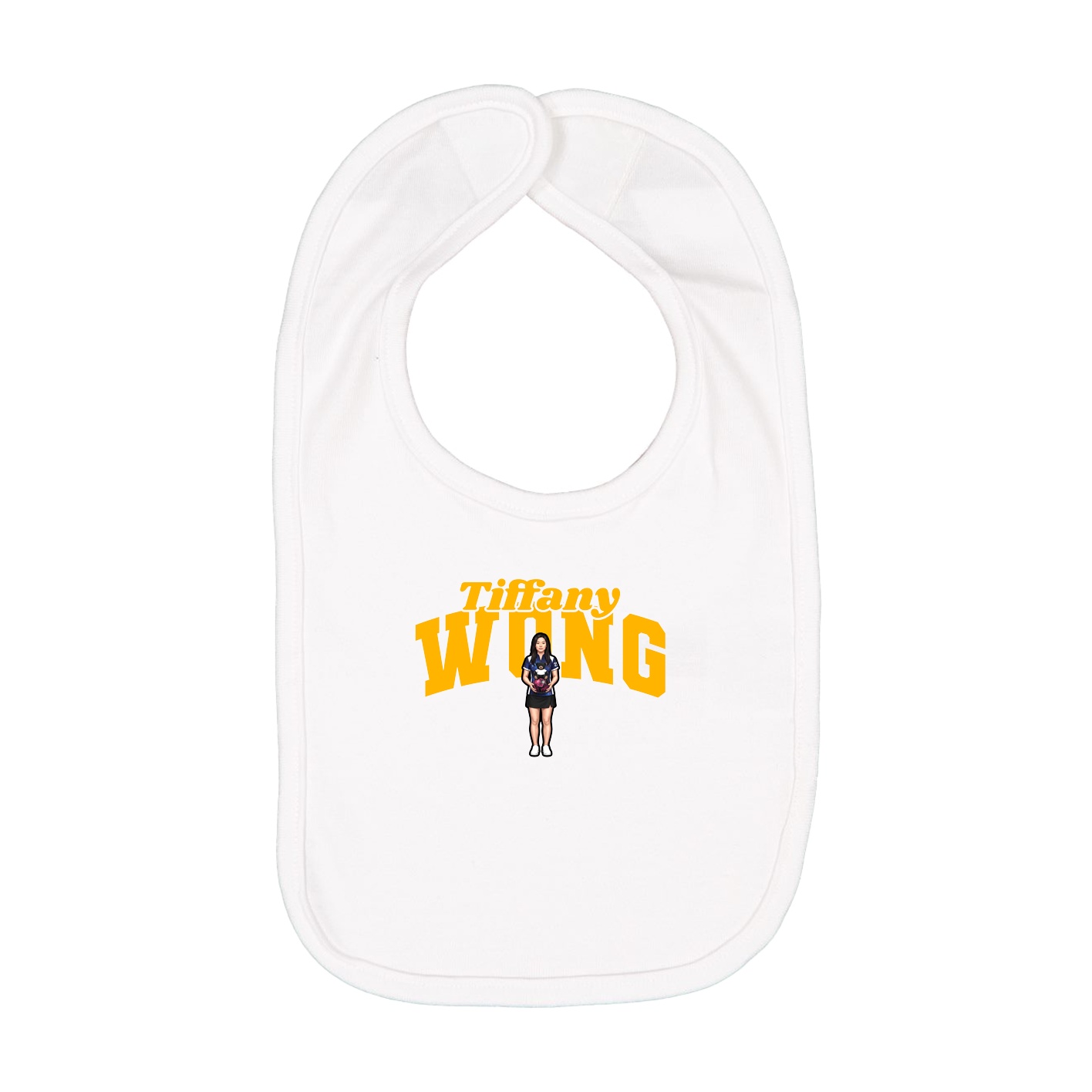 Infant Bib — Signature Arch in White