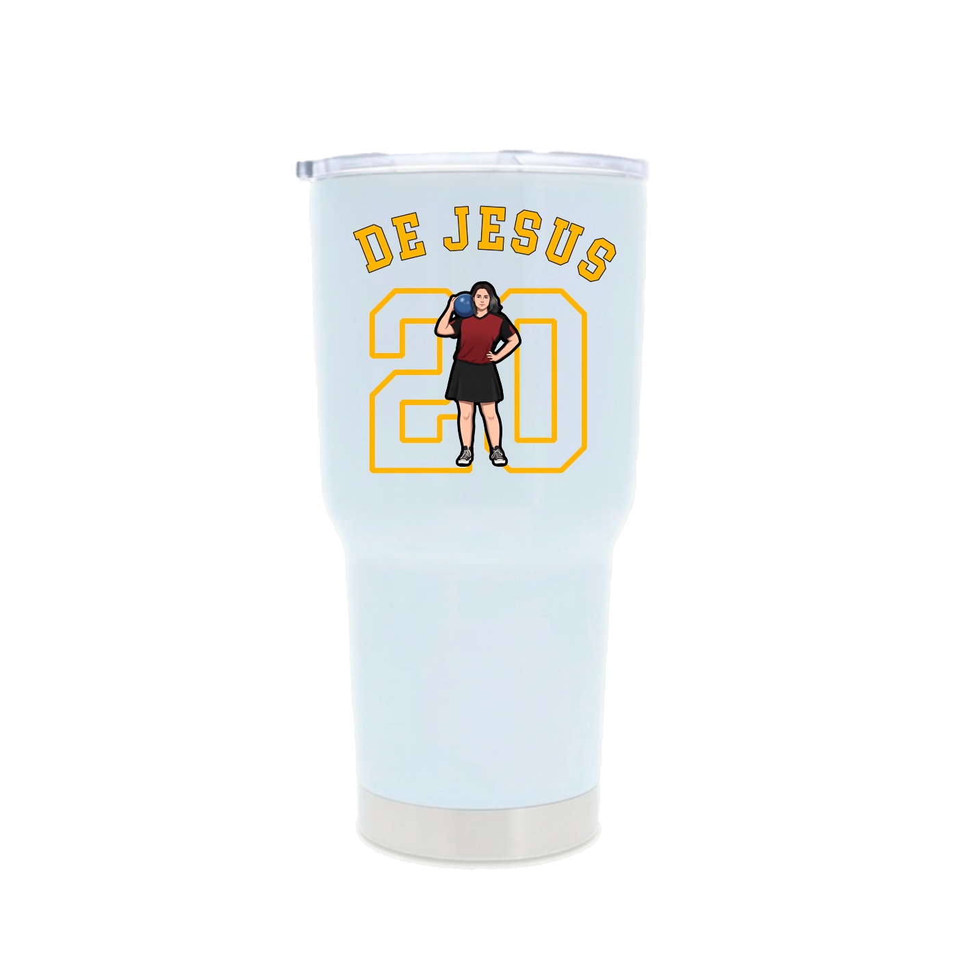 30oz Stainless Steel Tumbler — Shirsey Arch in White