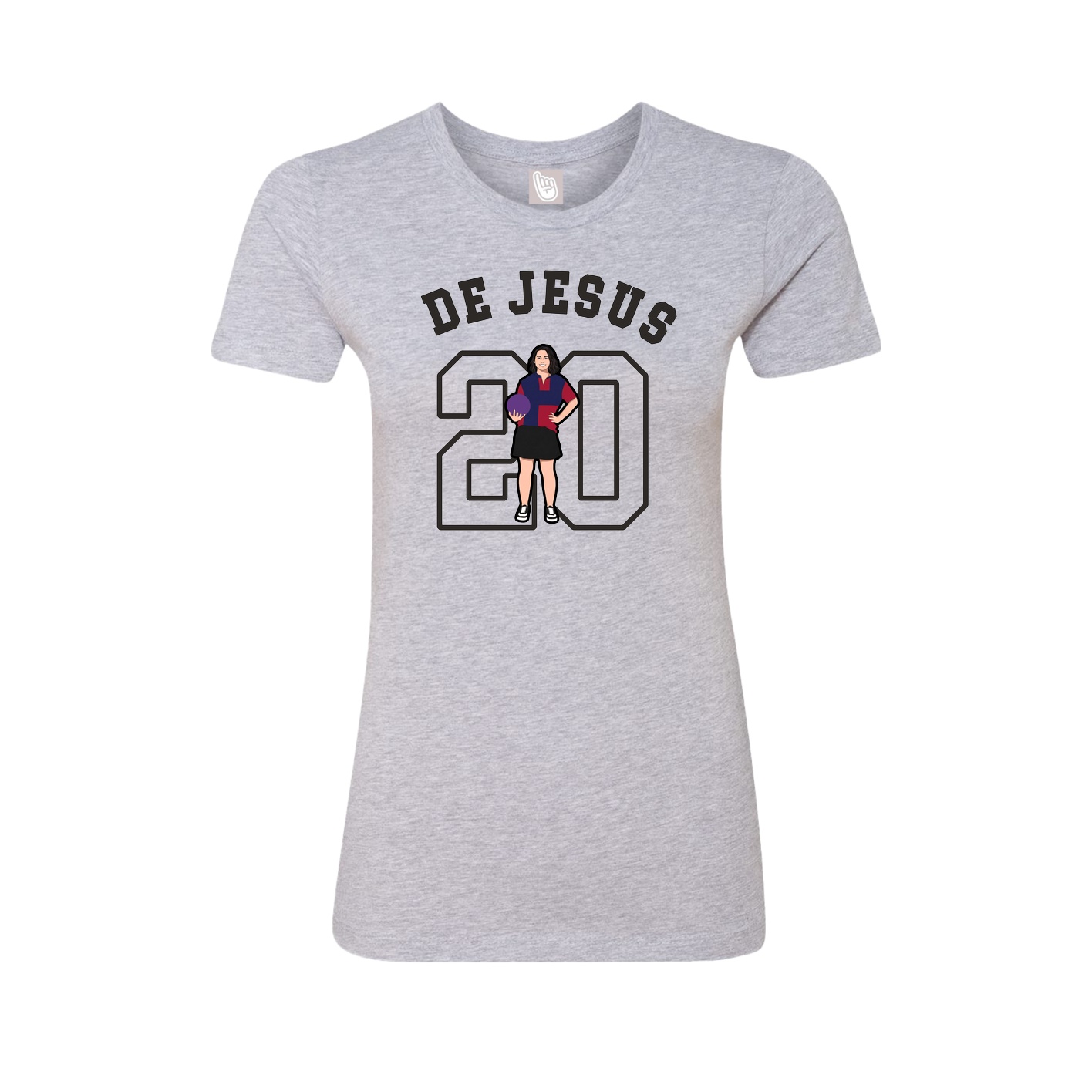 Fitted Women's Tee — Shirsey Arch in Grey