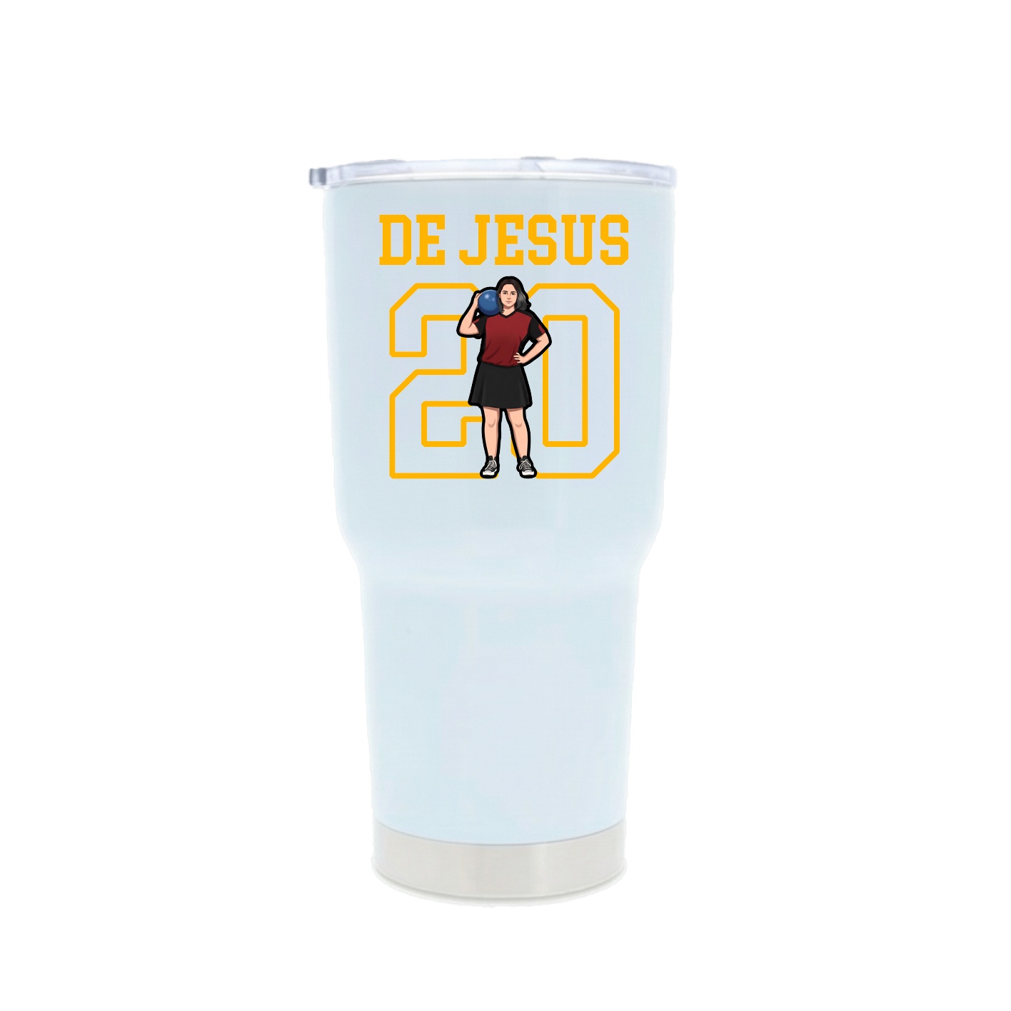 30oz Stainless Steel Tumbler — Shirsey in White