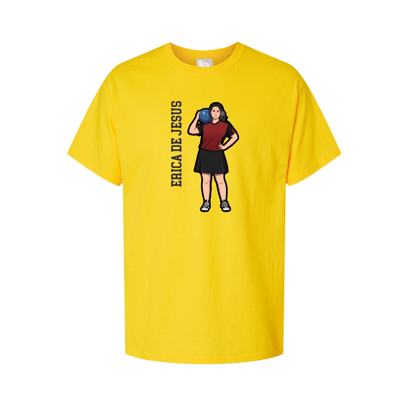 Youth Tee — Name Vertical in Gold