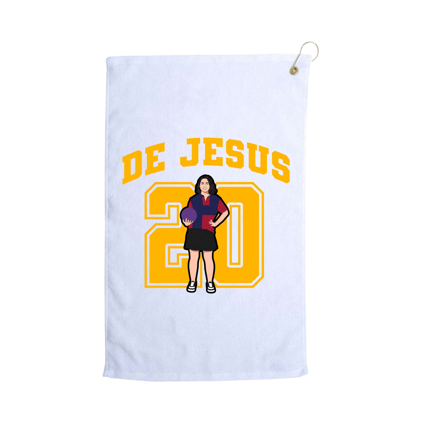 Golf Towel — Number in White