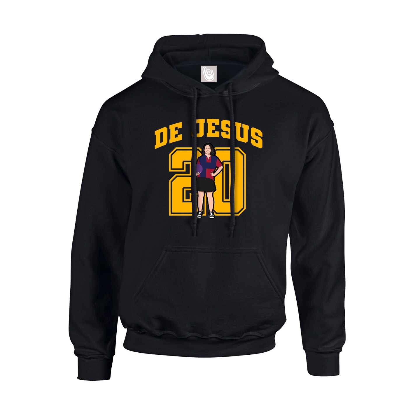 Hoodie — Number in Black