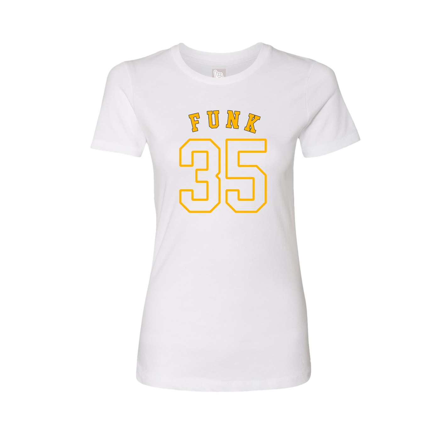 Fitted Women's Tee — Shirsey Arch in White