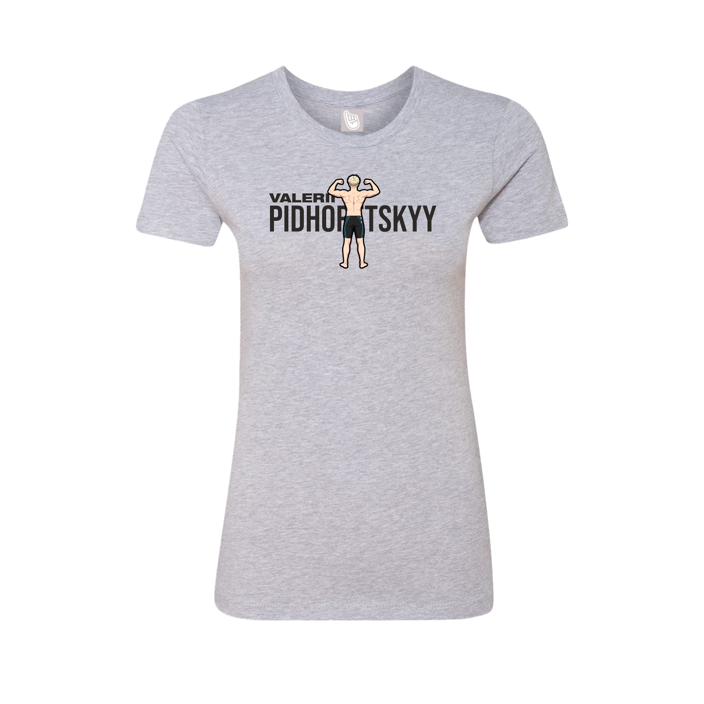 Fitted Women's Tee — Player Name in Grey