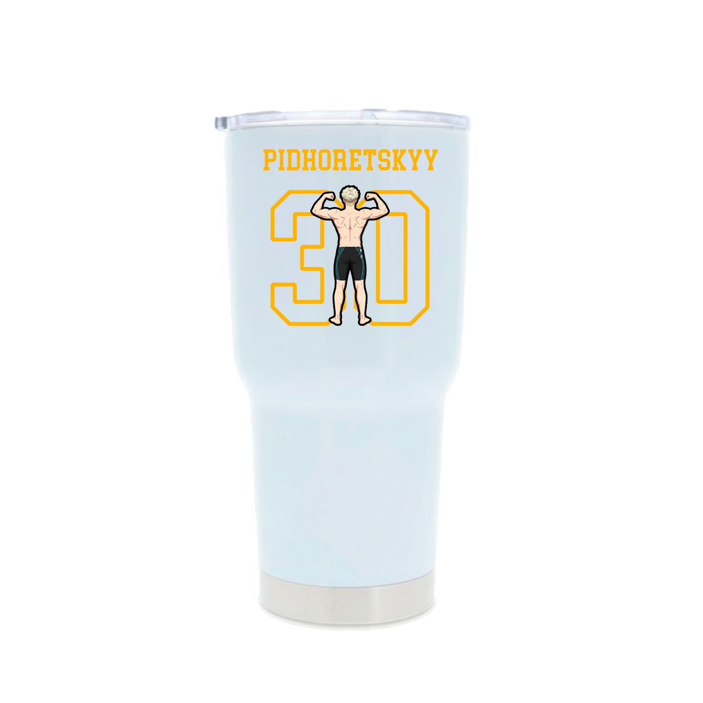 30oz Stainless Steel Tumbler — Shirsey in White