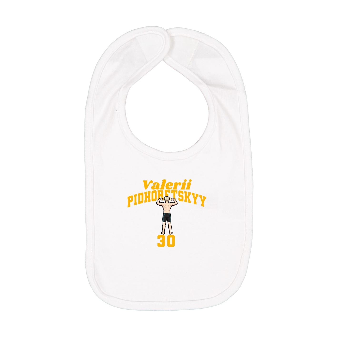Infant Bib — Signature Arch in White