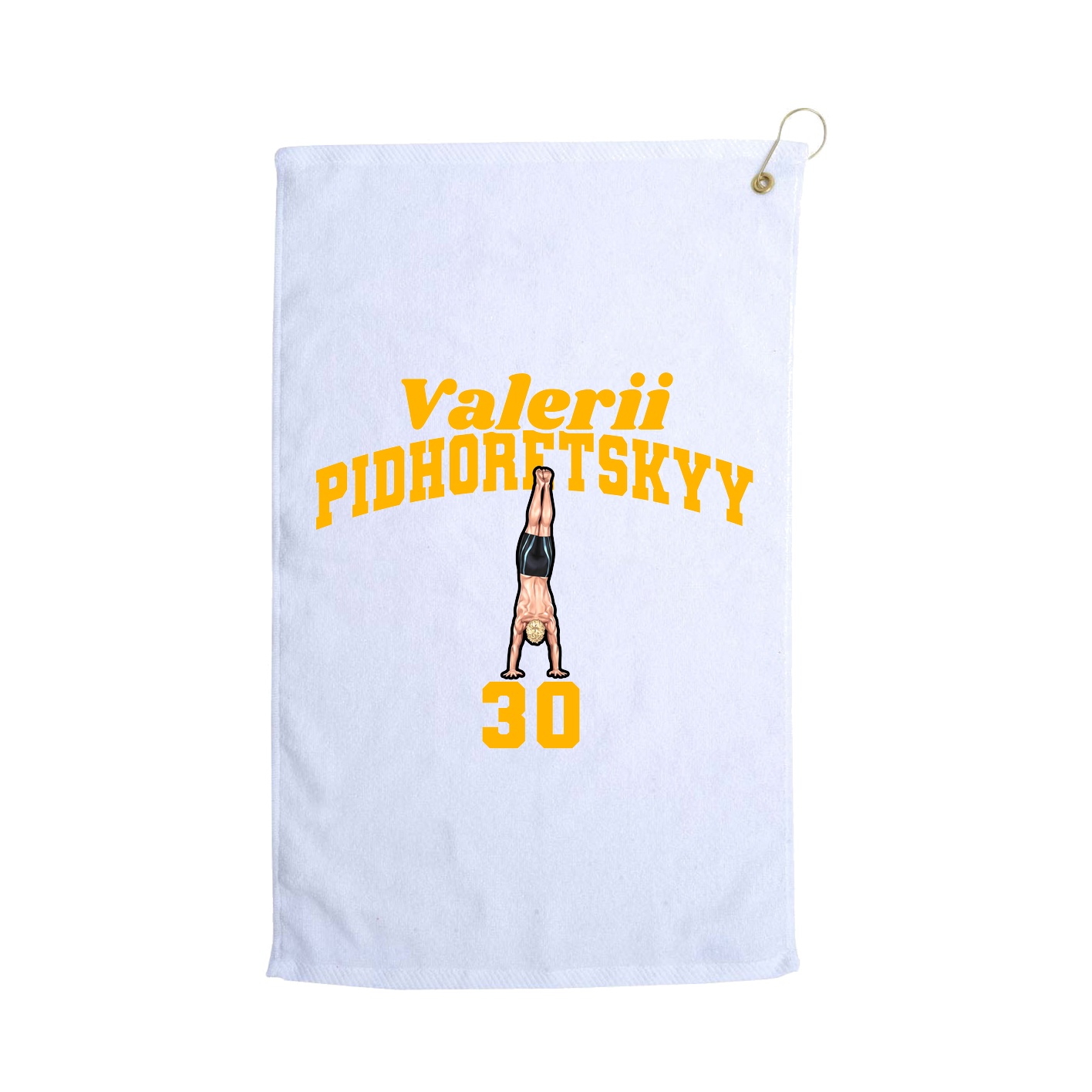 Golf Towel — Signature Arch in White