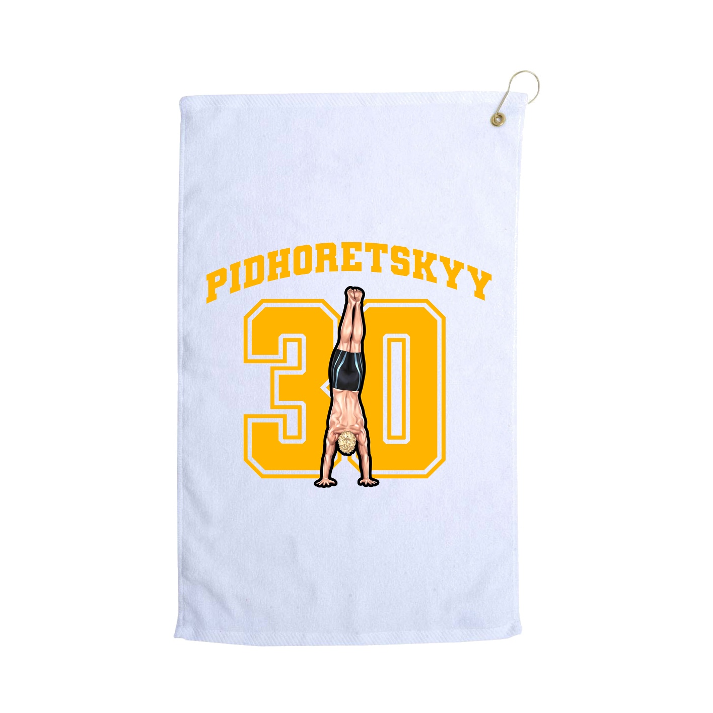 Golf Towel — Number in White
