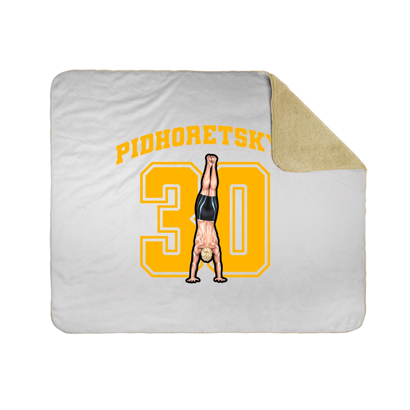 Throw Blanket — Number in White