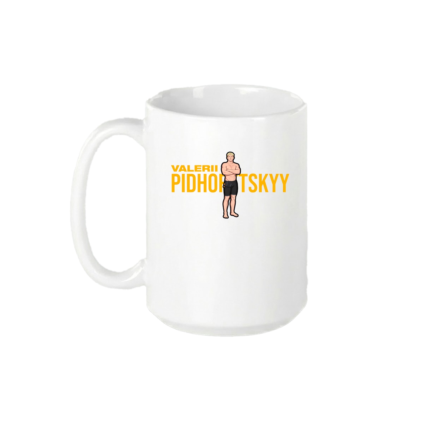 15oz Coffee Mug — Player Name in White