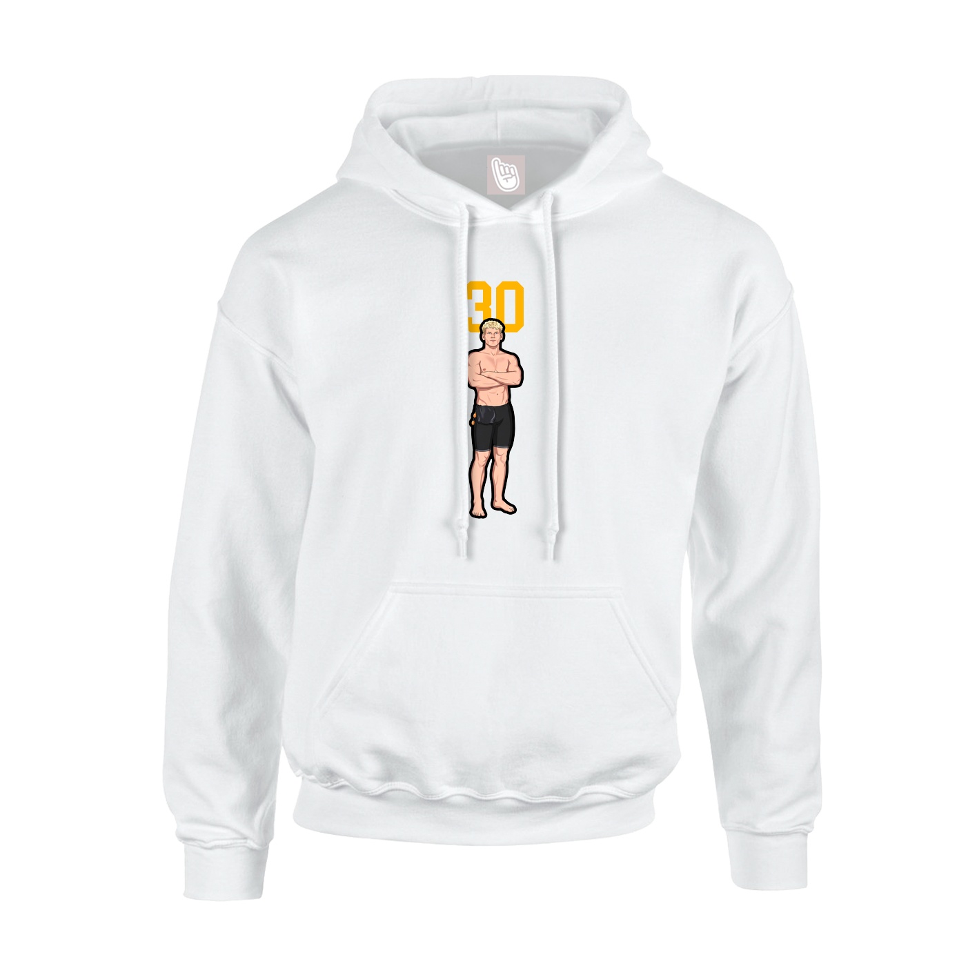 Hoodie — Number Top in White