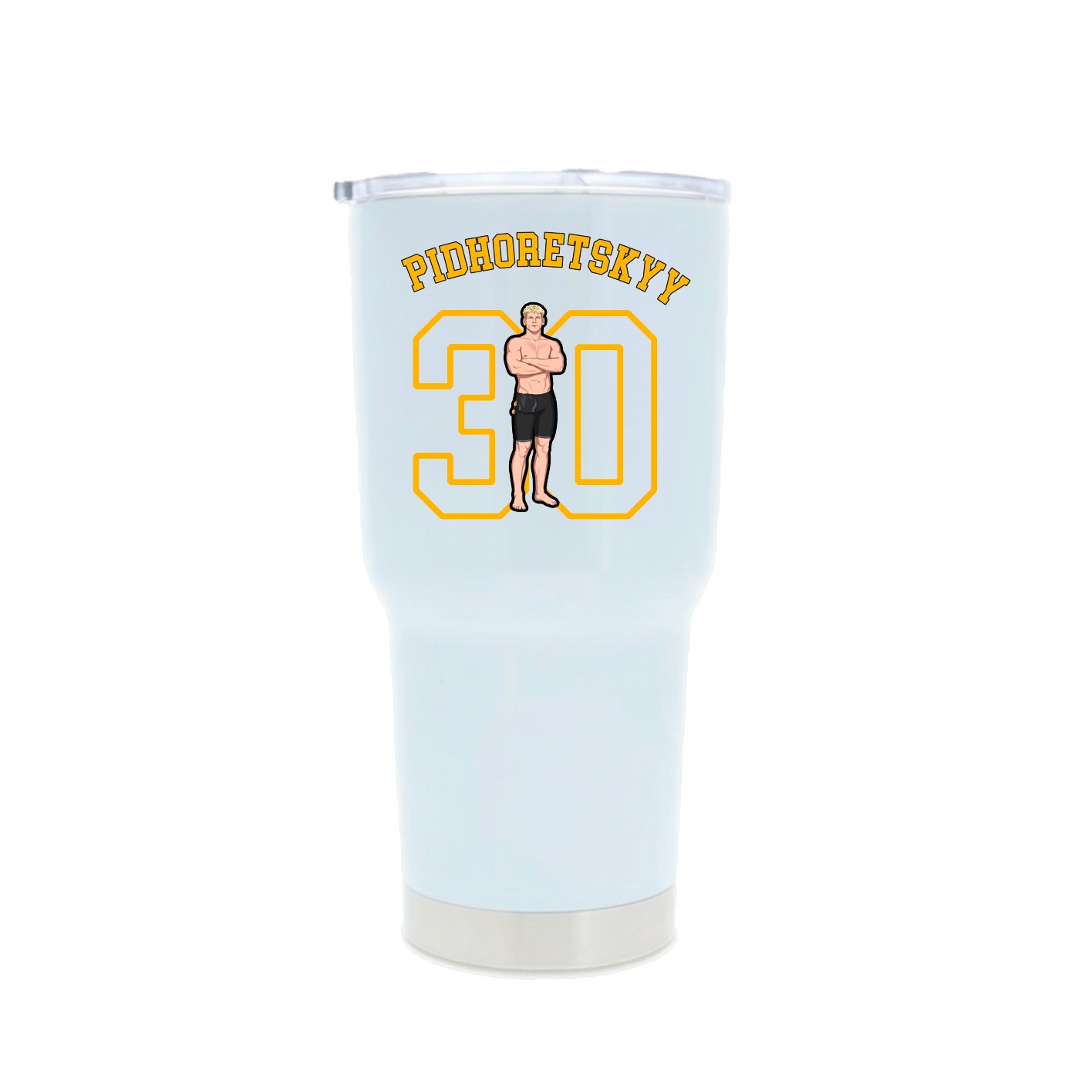 30oz Stainless Steel Tumbler — Shirsey Arch in White