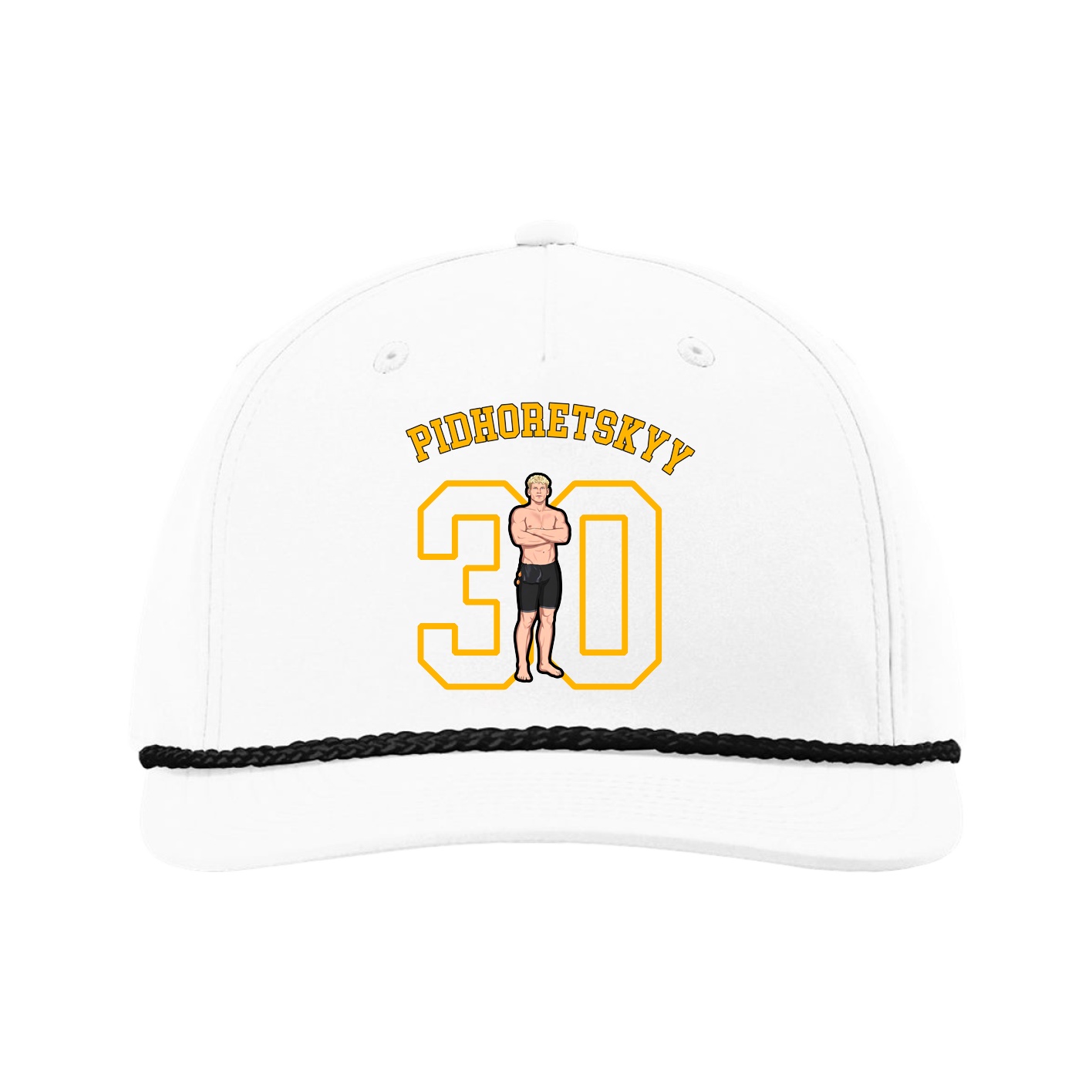 Five-Panel Classic Rope Cap — Shirsey Arch in White