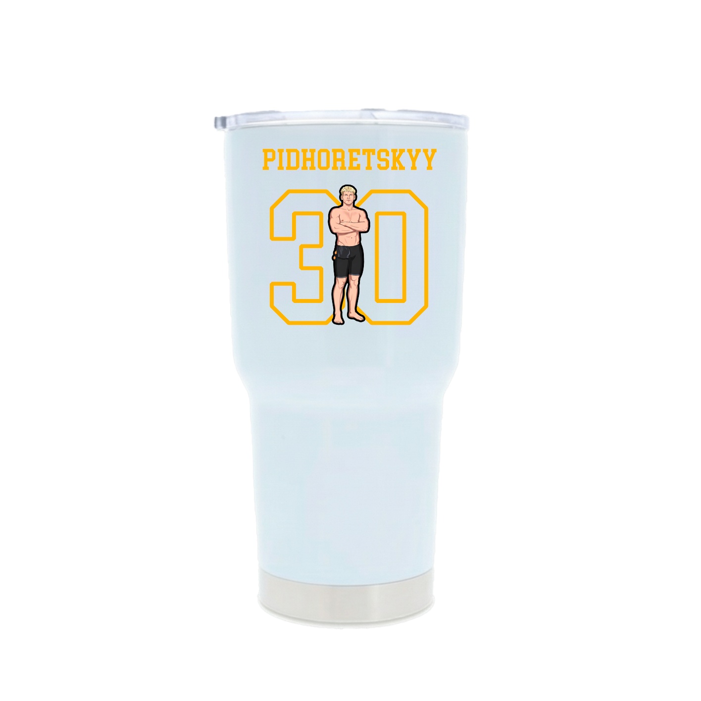 30oz Stainless Steel Tumbler — Shirsey in White