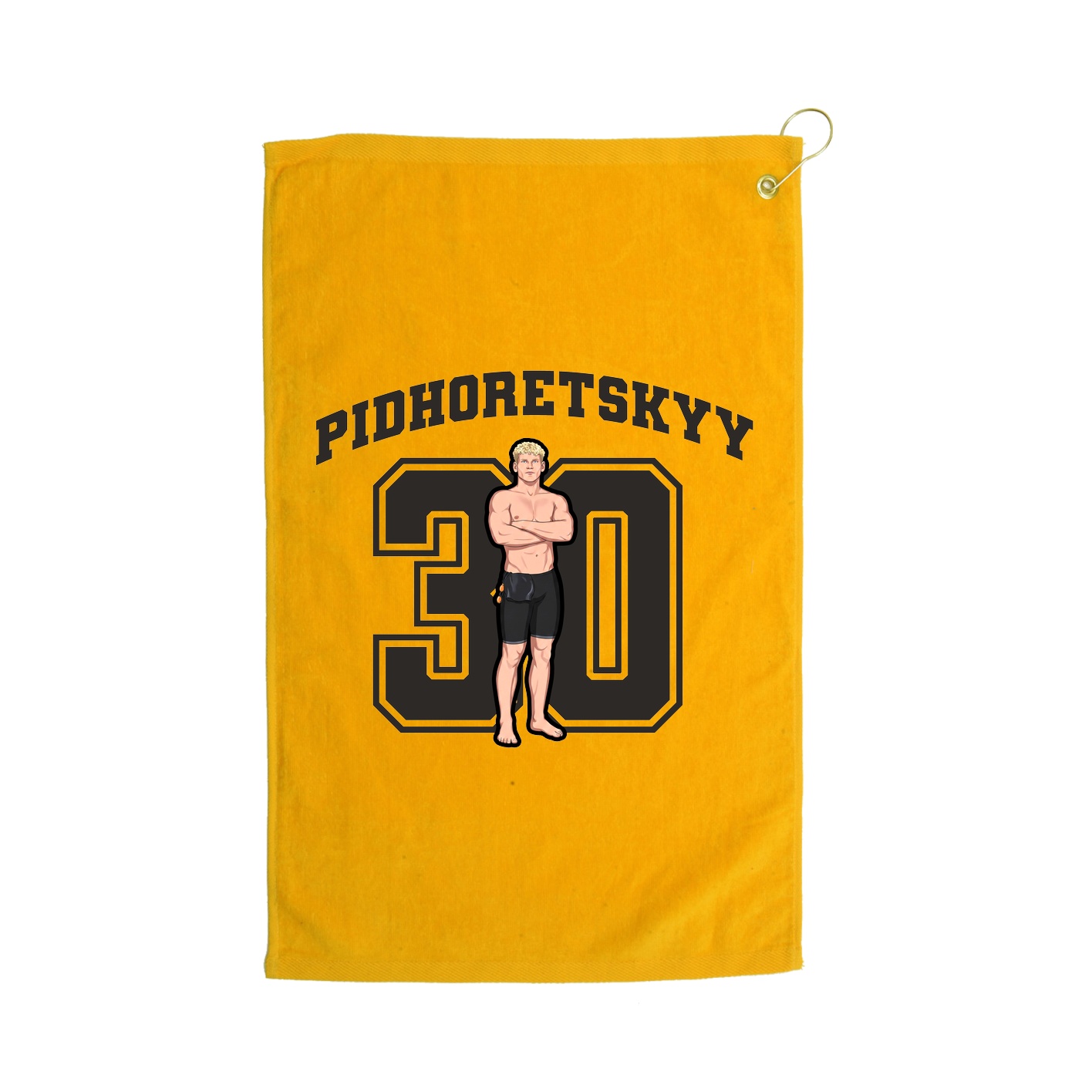 Golf Towel — Number in Gold