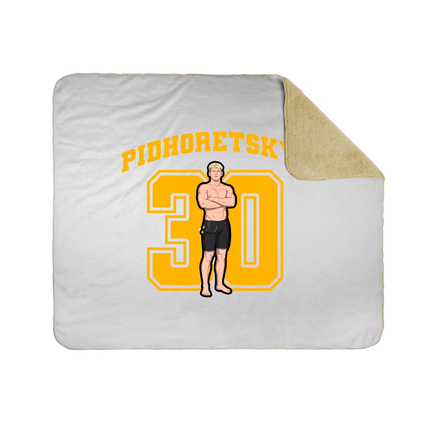 Throw Blanket — Number in White