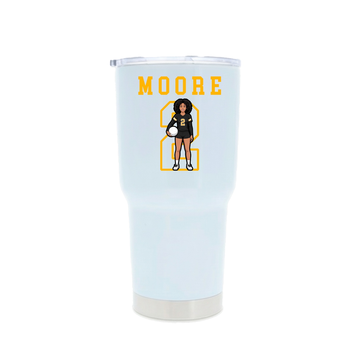 30oz Stainless Steel Tumbler — Shirsey in White