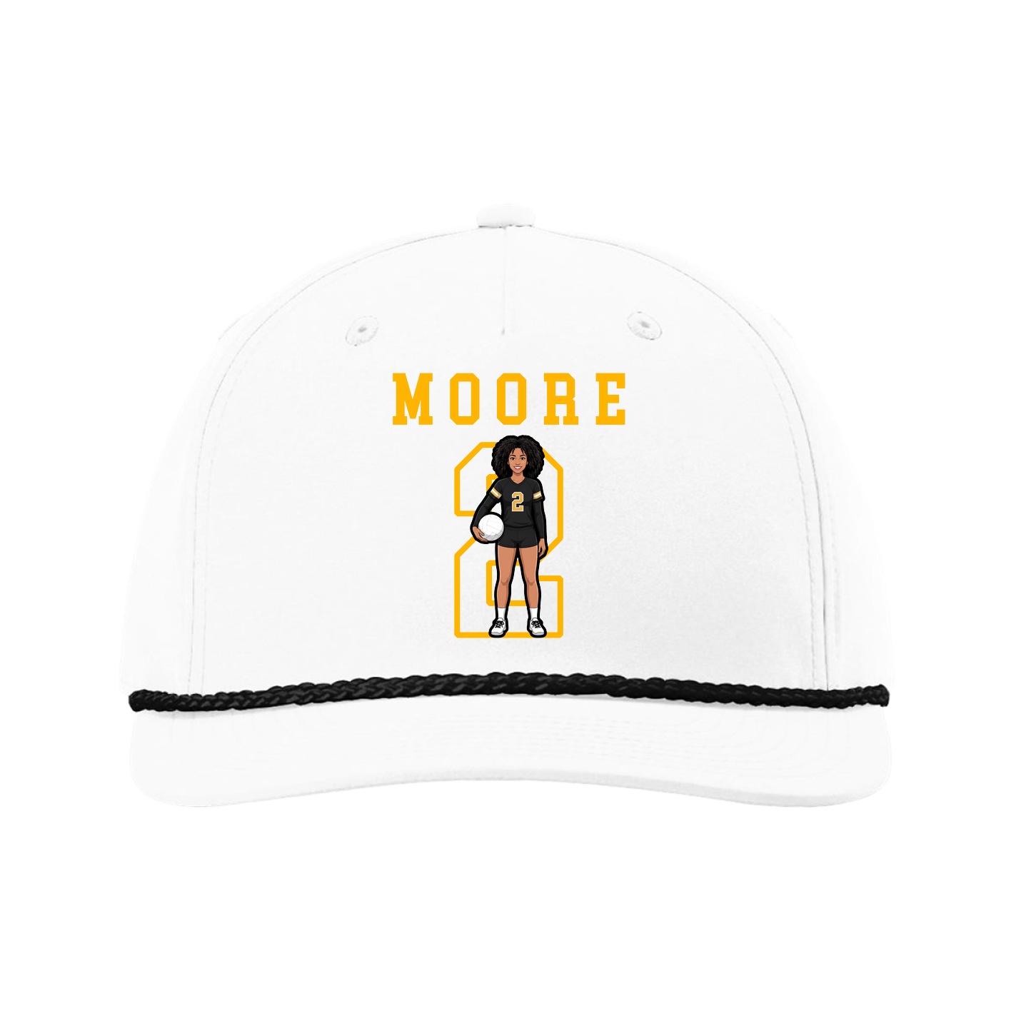Five-Panel Classic Rope Cap — Shirsey in White
