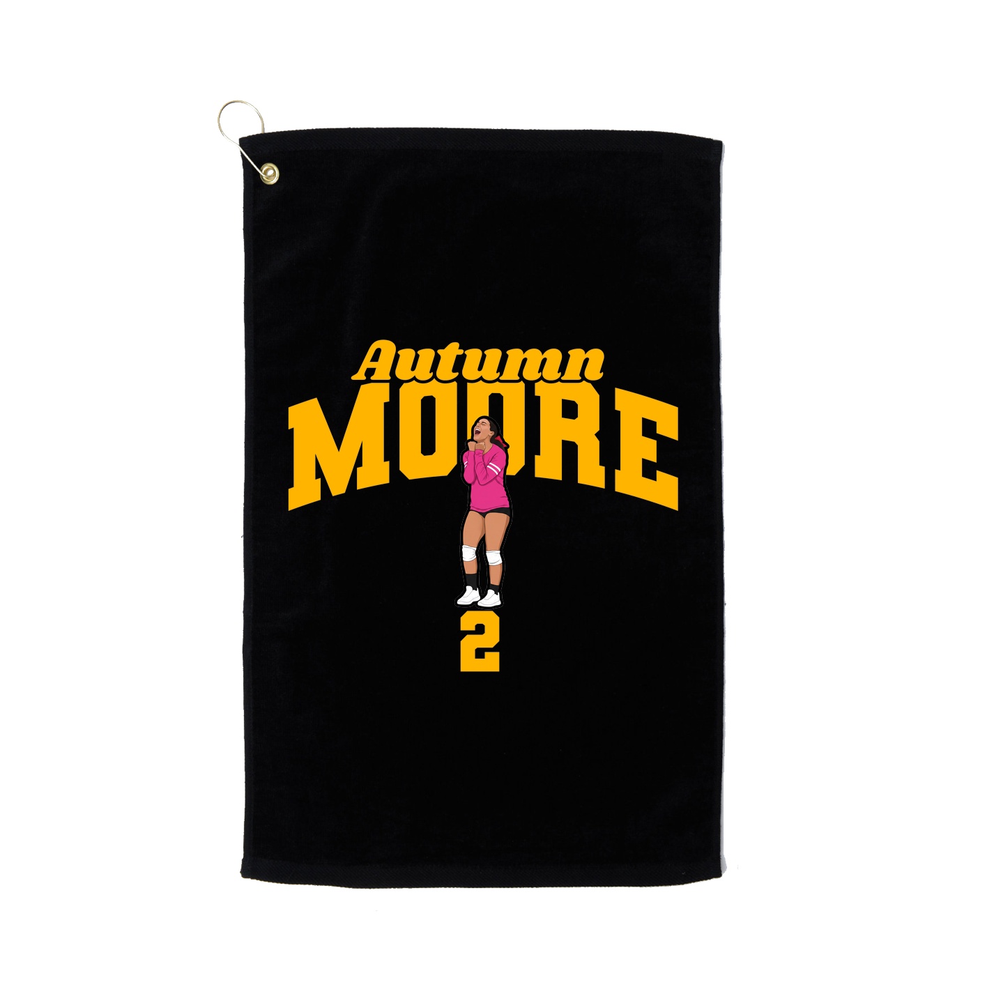 Golf Towel — Signature Arch in Black