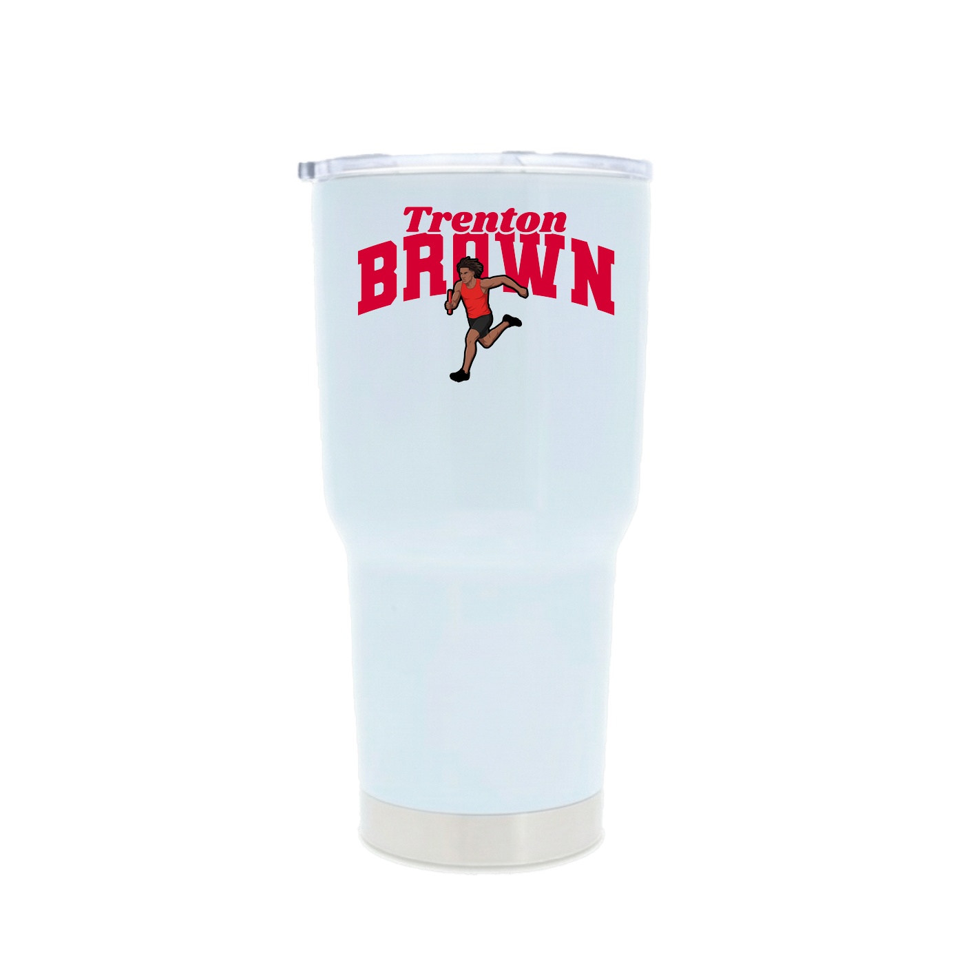 30oz Stainless Steel Tumbler — Signature Arch in White